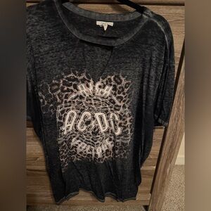 Maurices Gray Graphic Top with Subtle Pattern